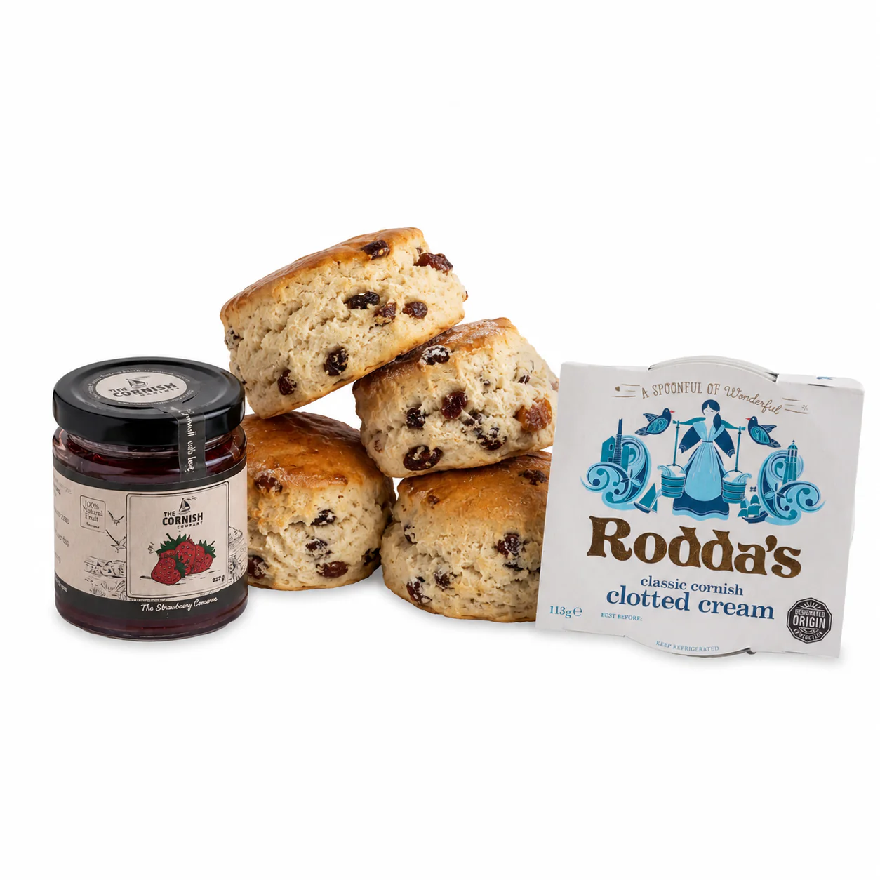 Extra Jam, Cream & Fruit Scones