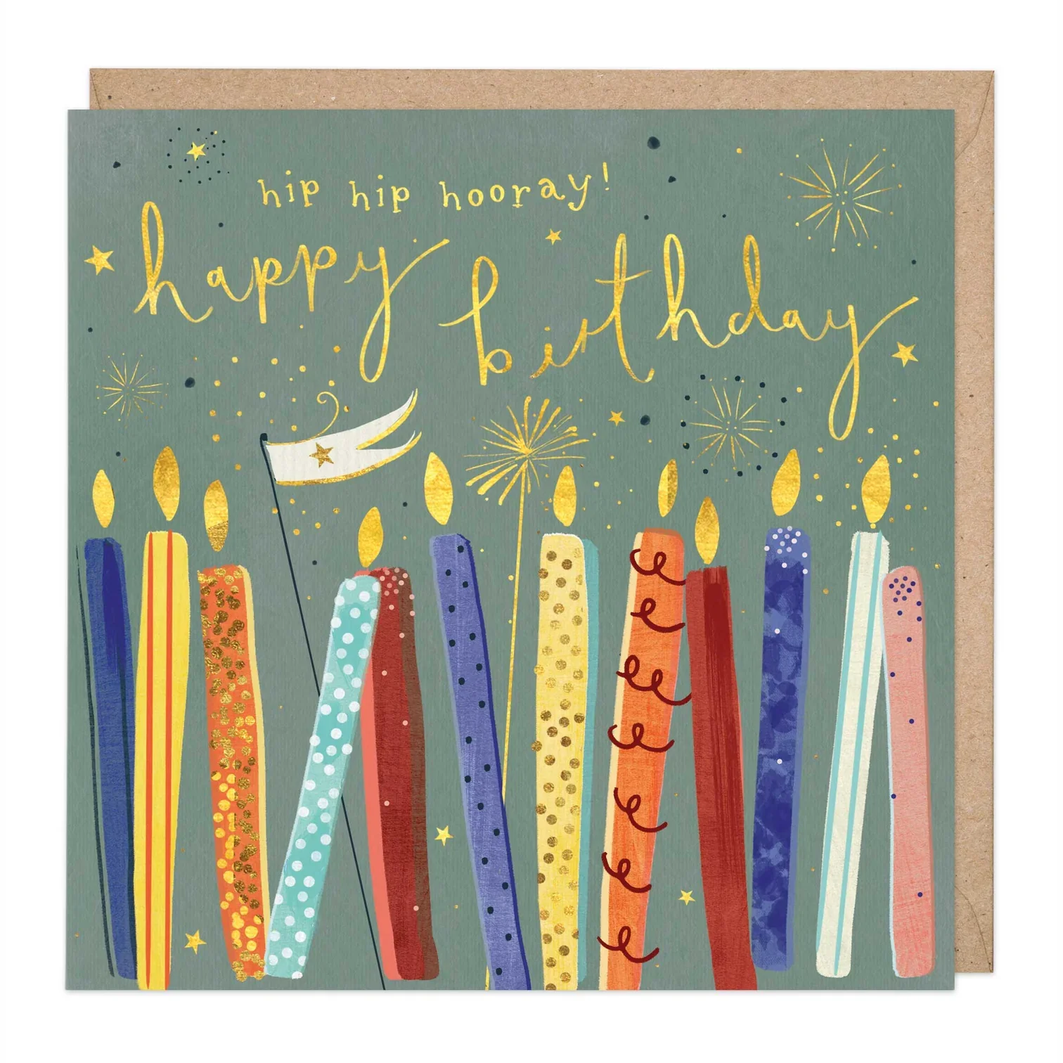 Colourful Candles Birthday Card