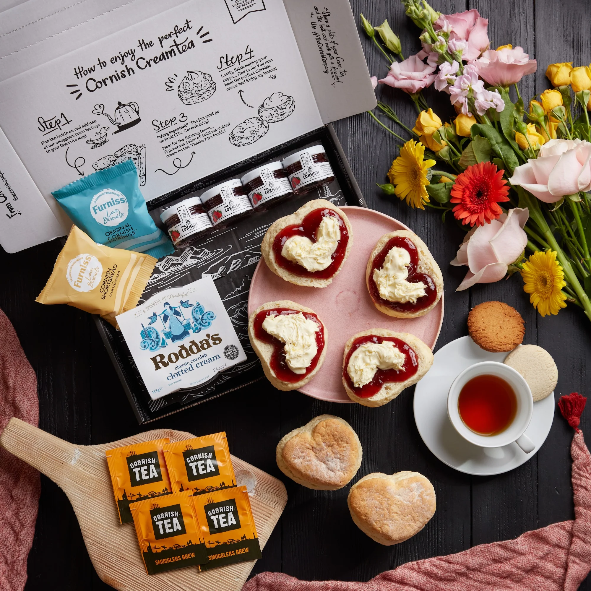The Love Heart Cream Tea Hamper